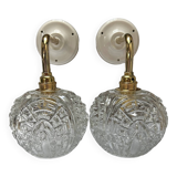 Pair of vintage globe wall lights