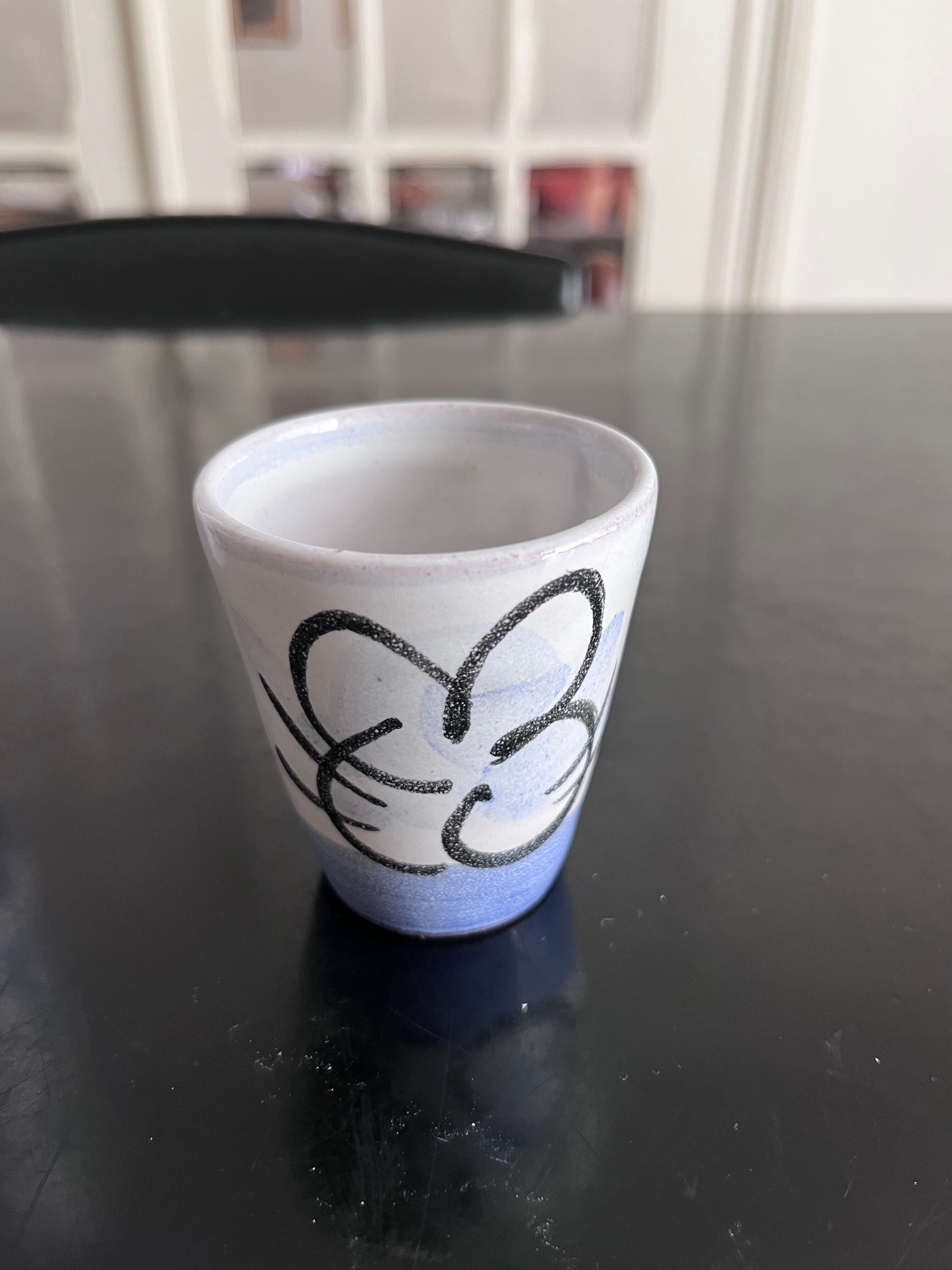 6 ceramic cups hand painter