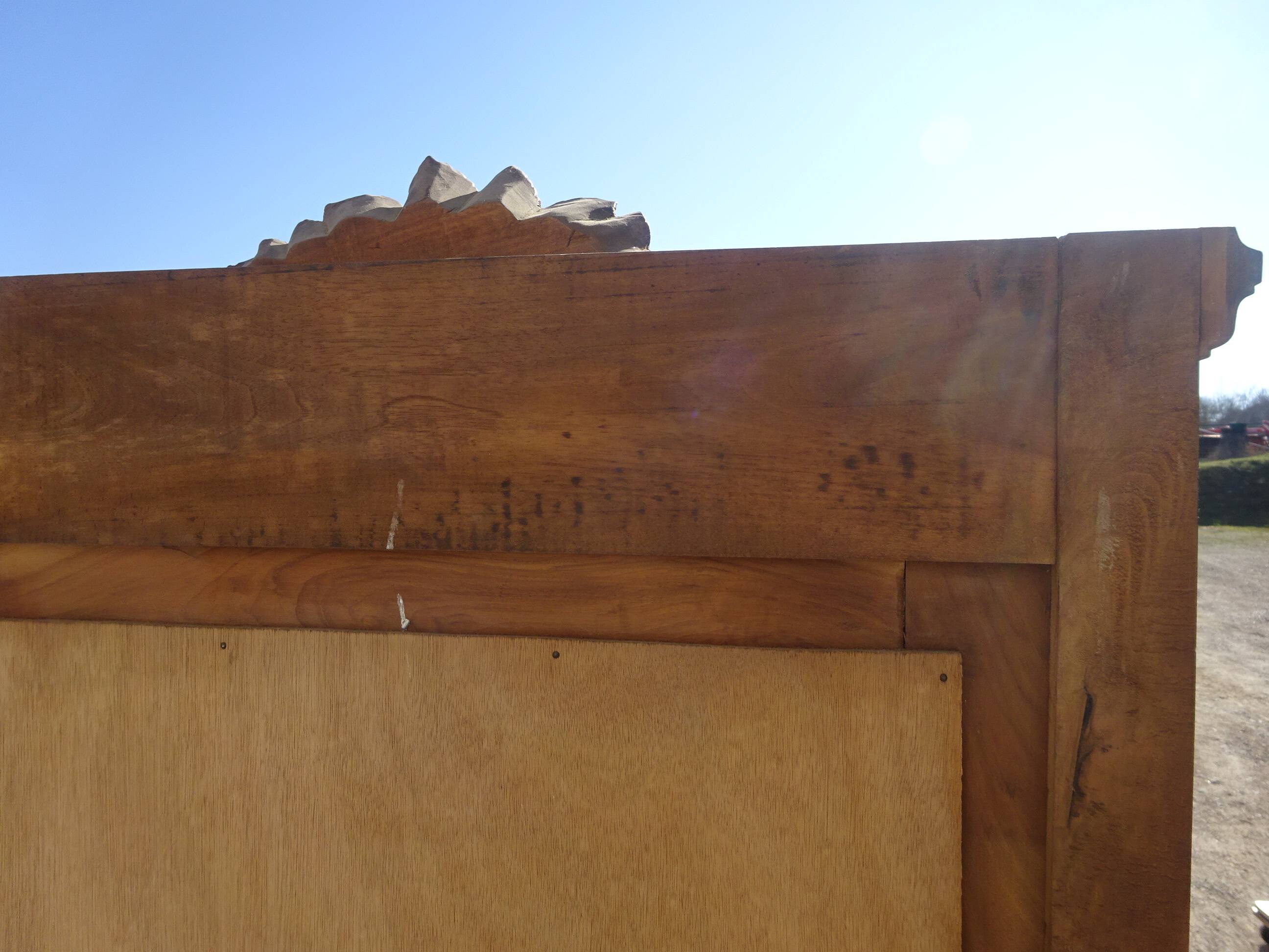 Antique walnut dressing table, Louis XVI style