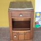 Art Deco bedside table, wooden Art Deco nightstand with marble top.