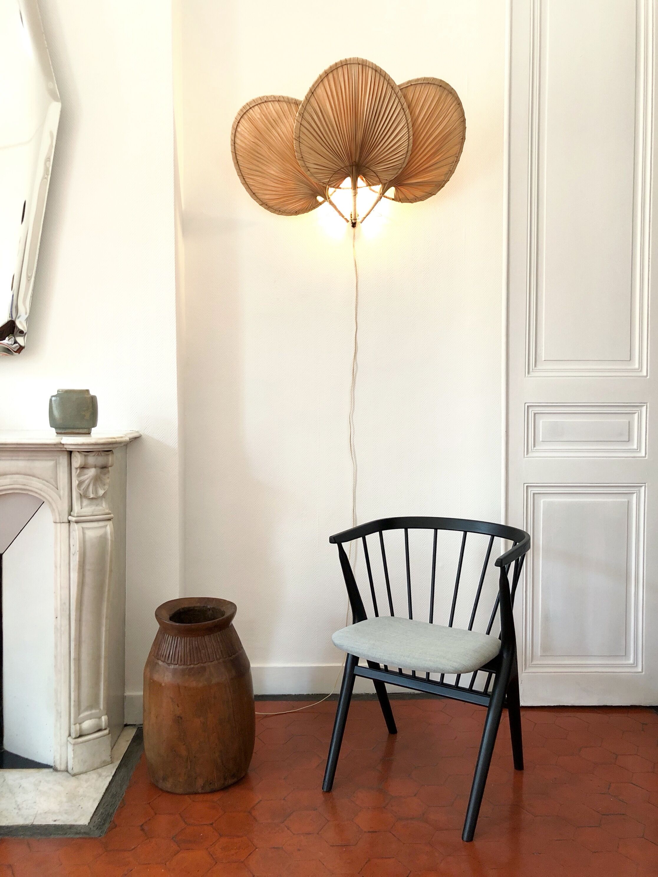 Vintage fan wall lamp 1970