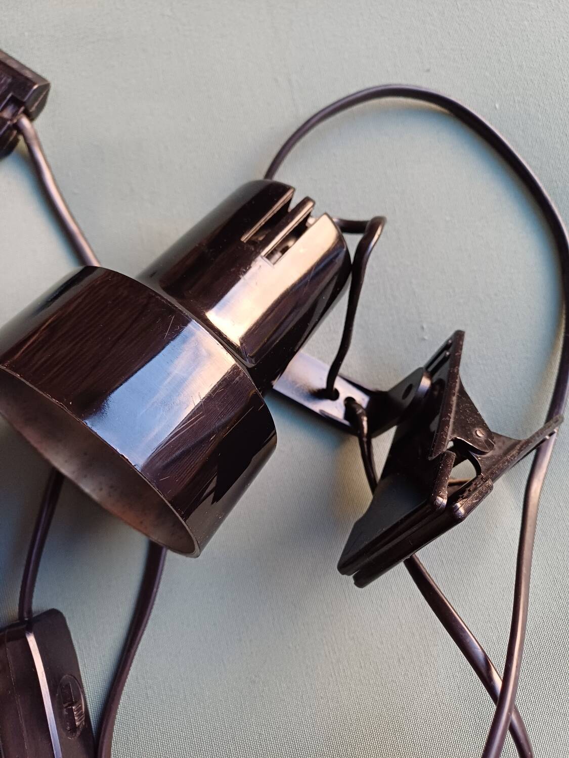 80's black clamp spot lamp