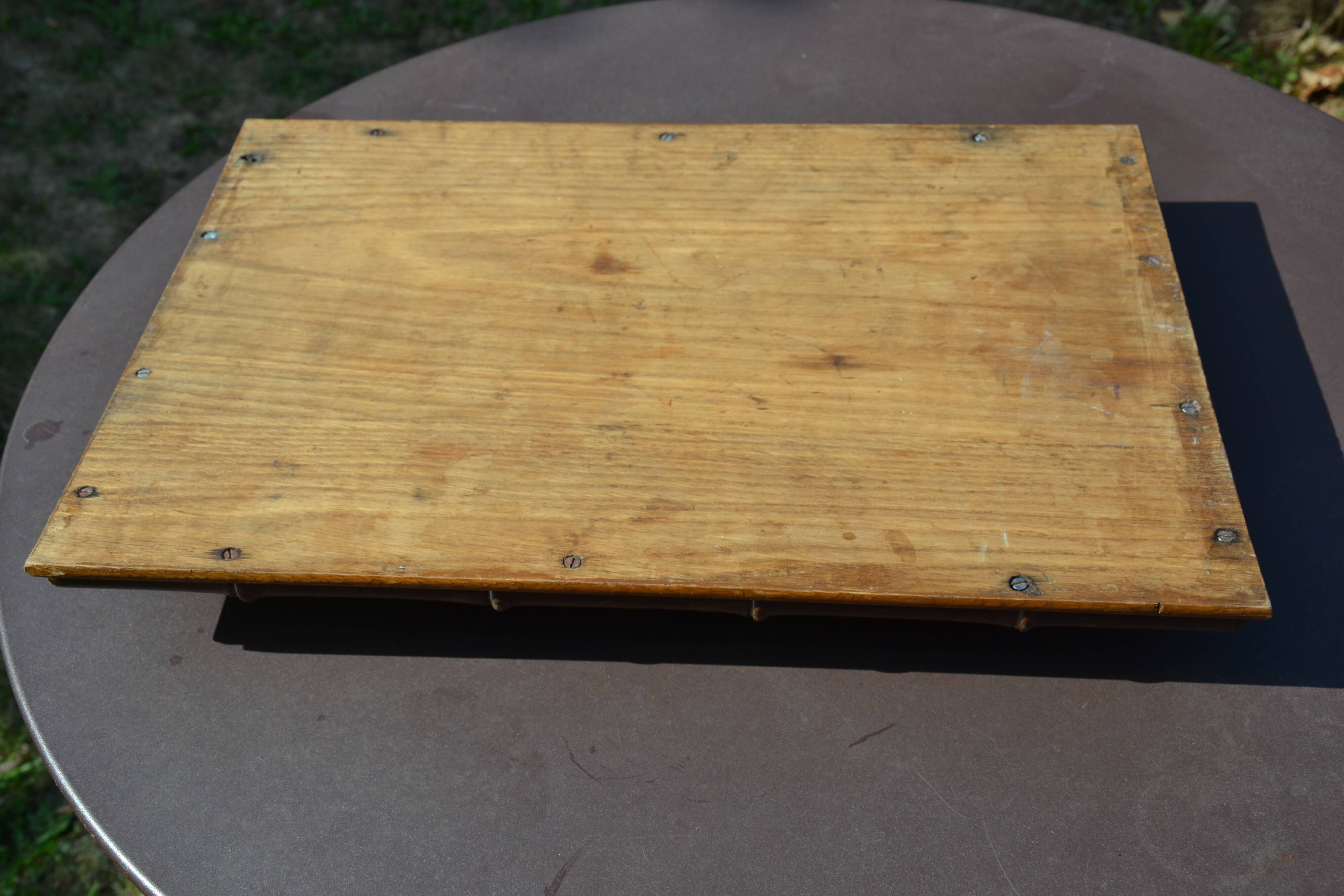 Plateau en bois imitation bambou