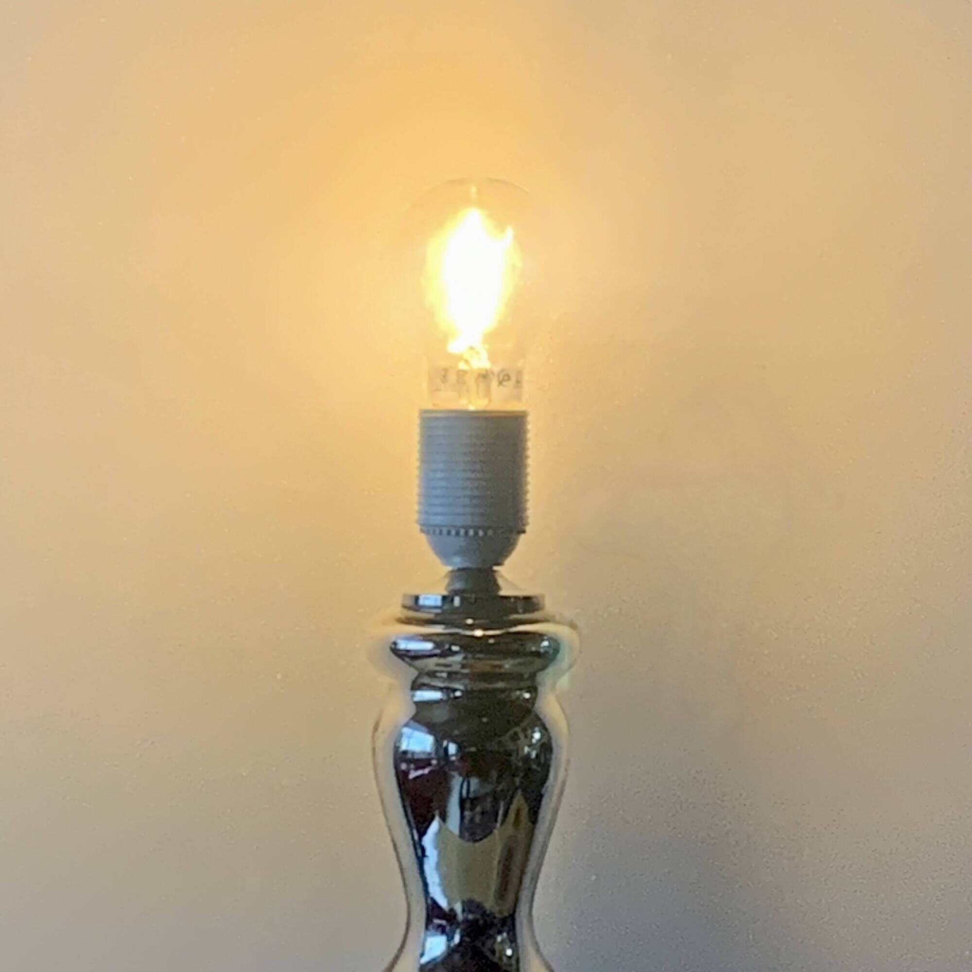 Grand pied de lampe vintage en verre mercuré - 1960.