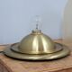 Pair of La Murrina 1970s dome lamps pulegoso glass & gilded brass
