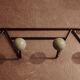 Coat hook 4 branches green balls vintage 60'