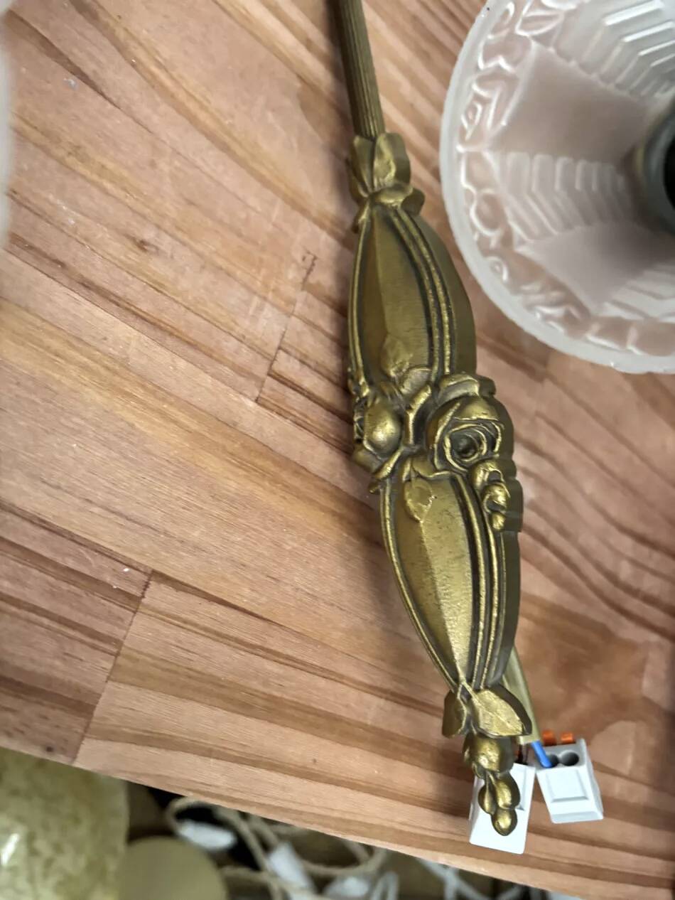 Antique pair of Art Deco wall sconces