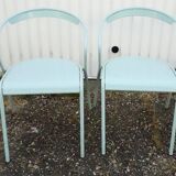 2 metal chairs