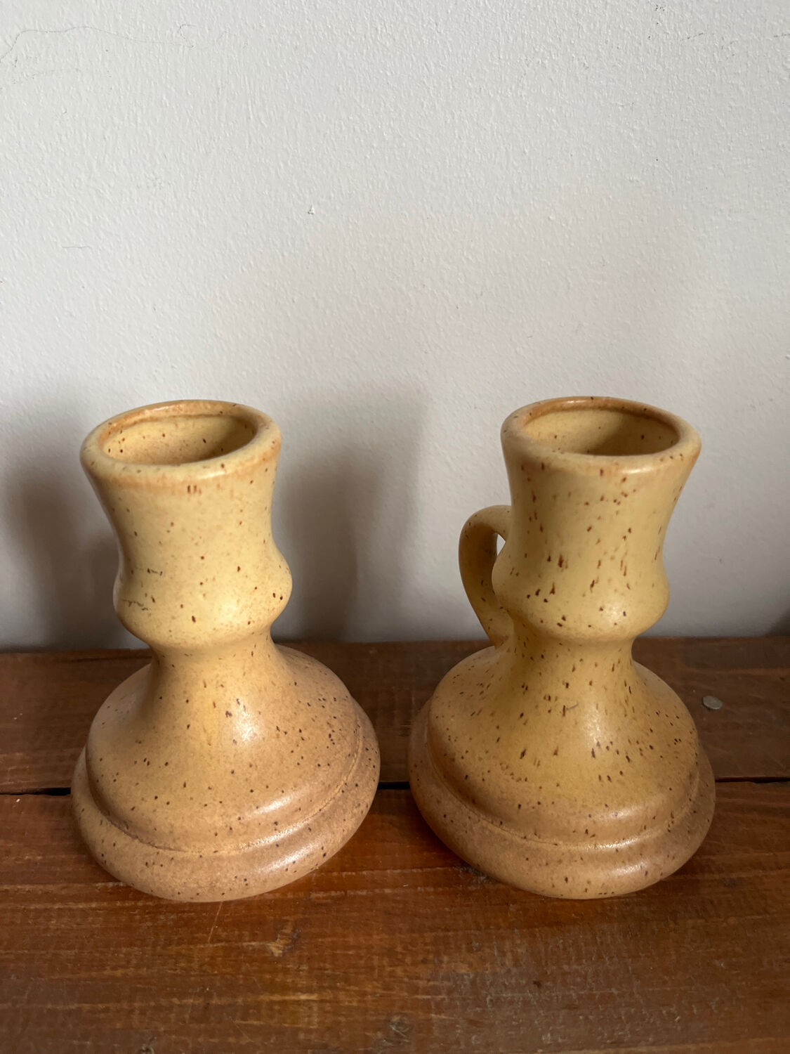 Stoneware candle holders
