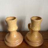 Stoneware candle holders