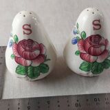 Set of 2 ceramic salt shakers, Colmar decor, from Villeroy & Boch