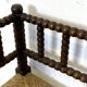 Chaise d'angle en Paille et bois tourné début XXème siècle