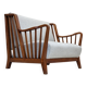 1950s, Scandinavian 2-seater sofa, reupholstered, upholstery wool, oak.