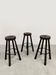 Vintage Spanish leather barstools 'Brutalism'