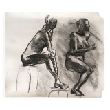 Large format nude study drawing