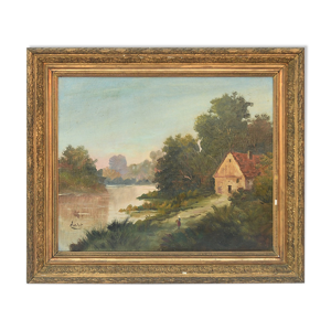 Huile sur toile Paysage