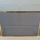 Three-Panel Folding Fire Screen in Polished Brass and Steel Mesh