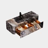 Lyke - meuble lavabo mural Grey Galaxy