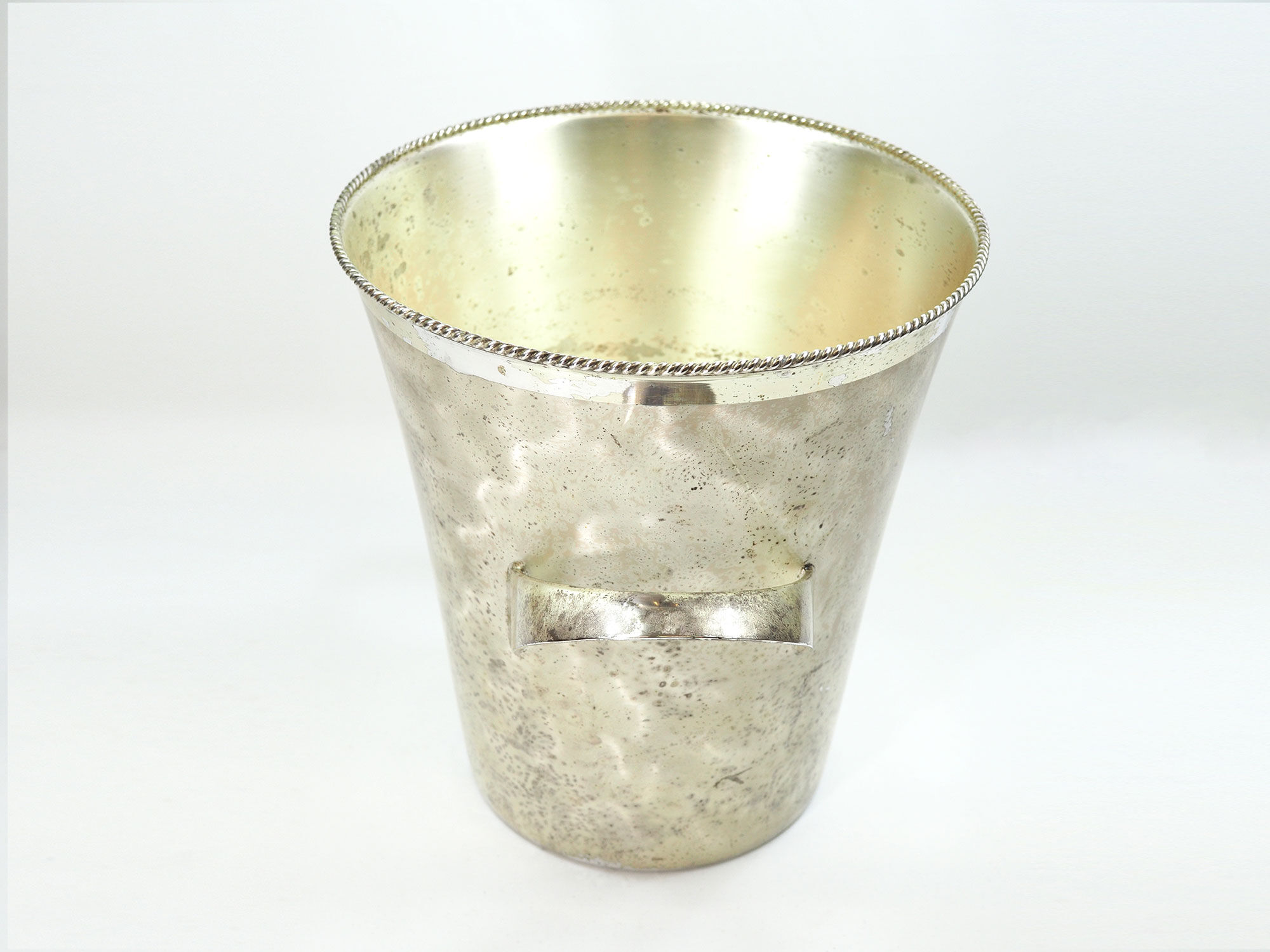 Mid-century-wmf silver plated brass wine cooler by wilhelm wagenfeld
