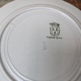 Set of 2 small ironstone plates Saint Amand and Hamage Modern Style model