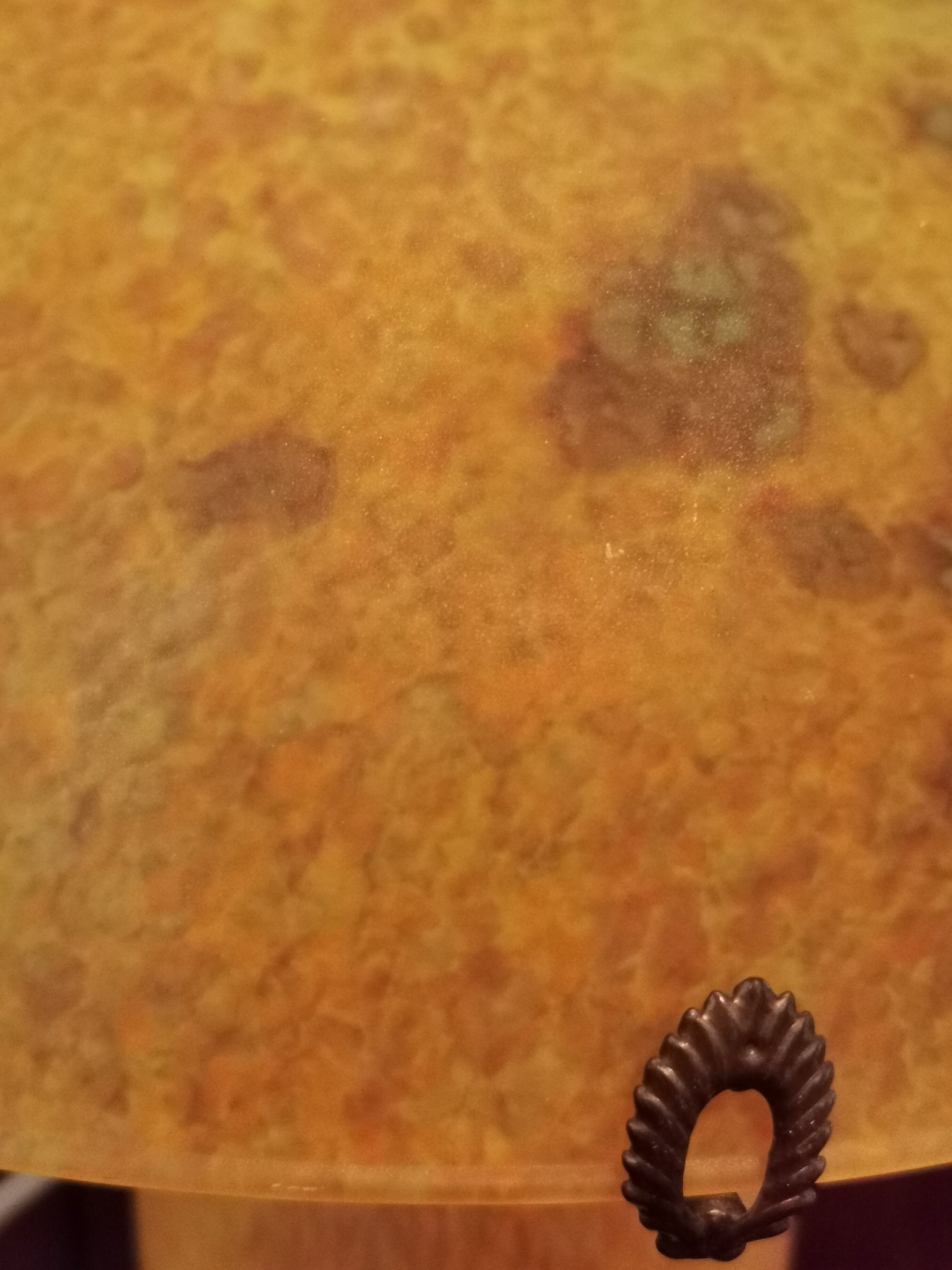 Lamp mushroom blown glass mouth