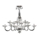Chandelier en verre de Murano vénitien transparent élégant