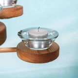 Bohemian chandelier, vintage Nordic pine