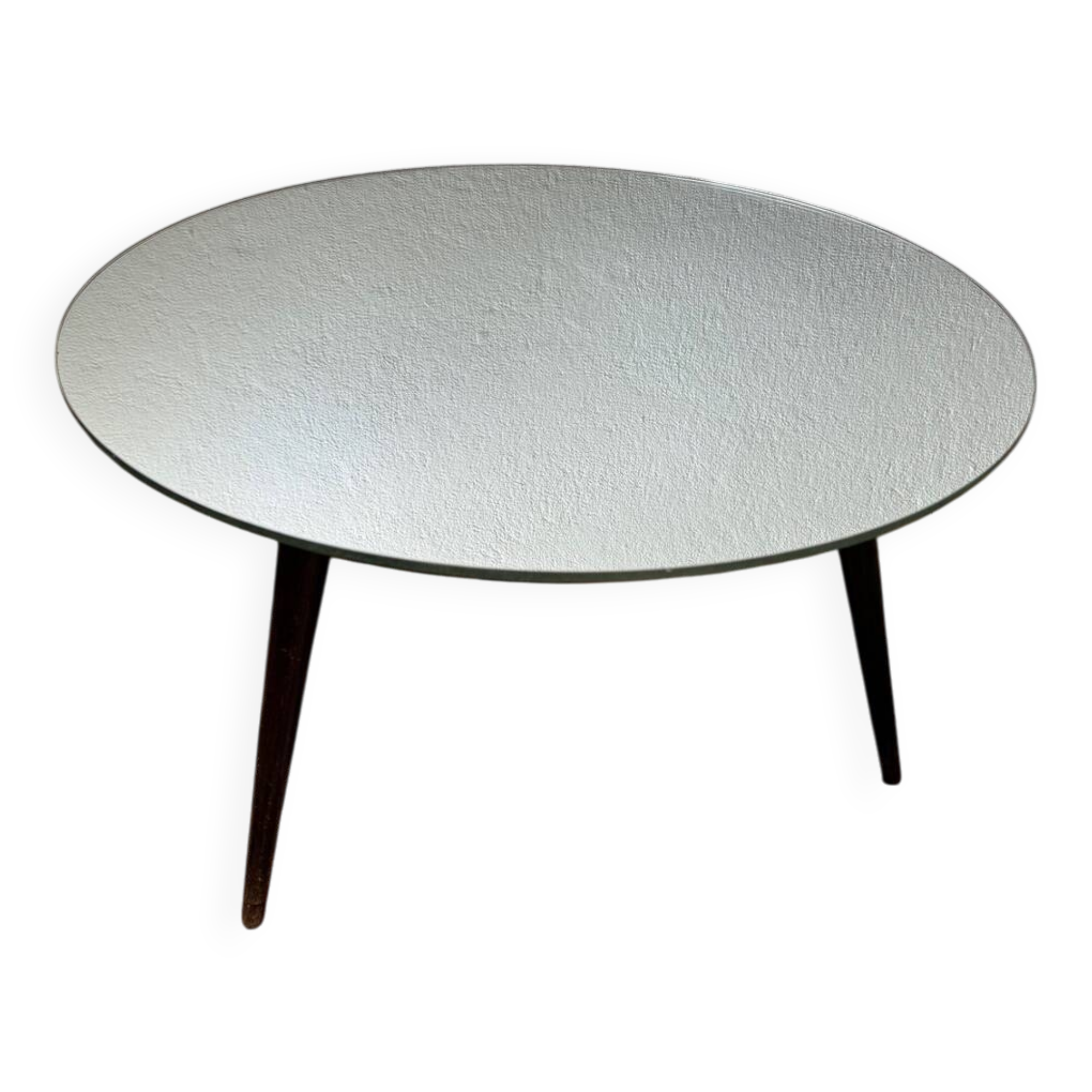 60s tripod mirror coffee table