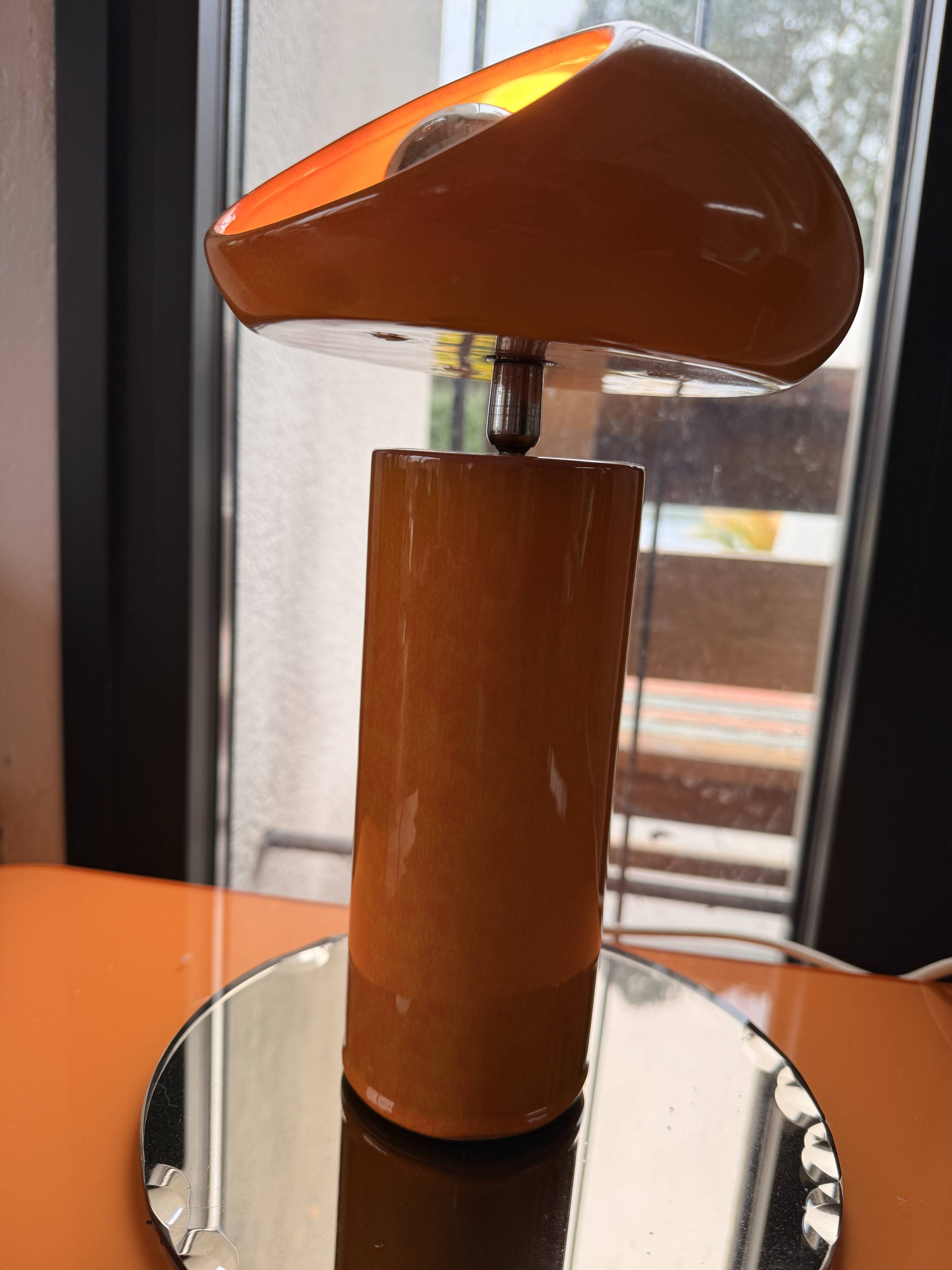 Vintage ceramic space-age lamp