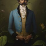 Old portrait - “Les moustachu-es” series