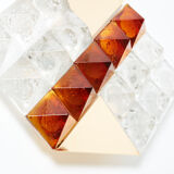 Pair of Albano Poli sconces for Poliarte glass and brass 1970