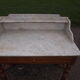 Pitch pine and marble dressing table