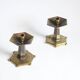 Art deco altar candle sticks in brass, 1920s