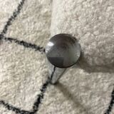 Vintage chairs from the 70s restored with a French terry fabric