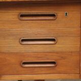 Bureau scandinave double face en teck, 1960