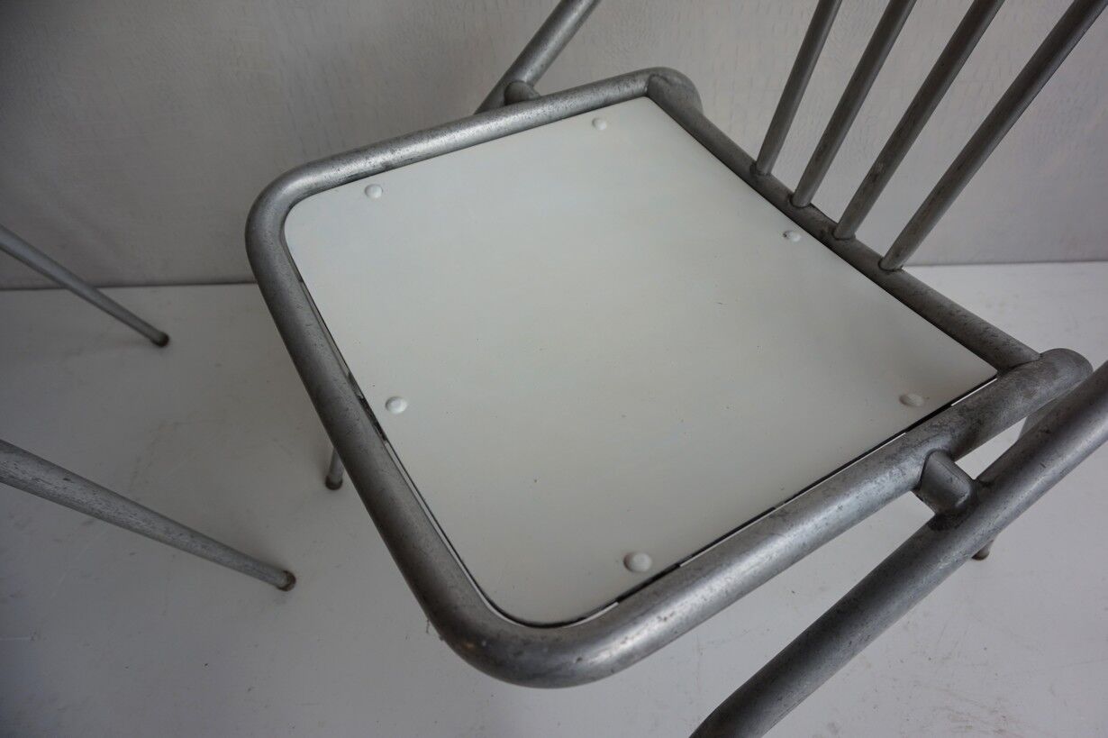 Italian Aluminum Garden Chairs from Industrie Conti Cornuda, 1940s, Set of 2