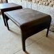 Pair of large riveted metal industrial tables