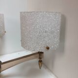 Perspex, brass and plexiglass chandelier from the 60s