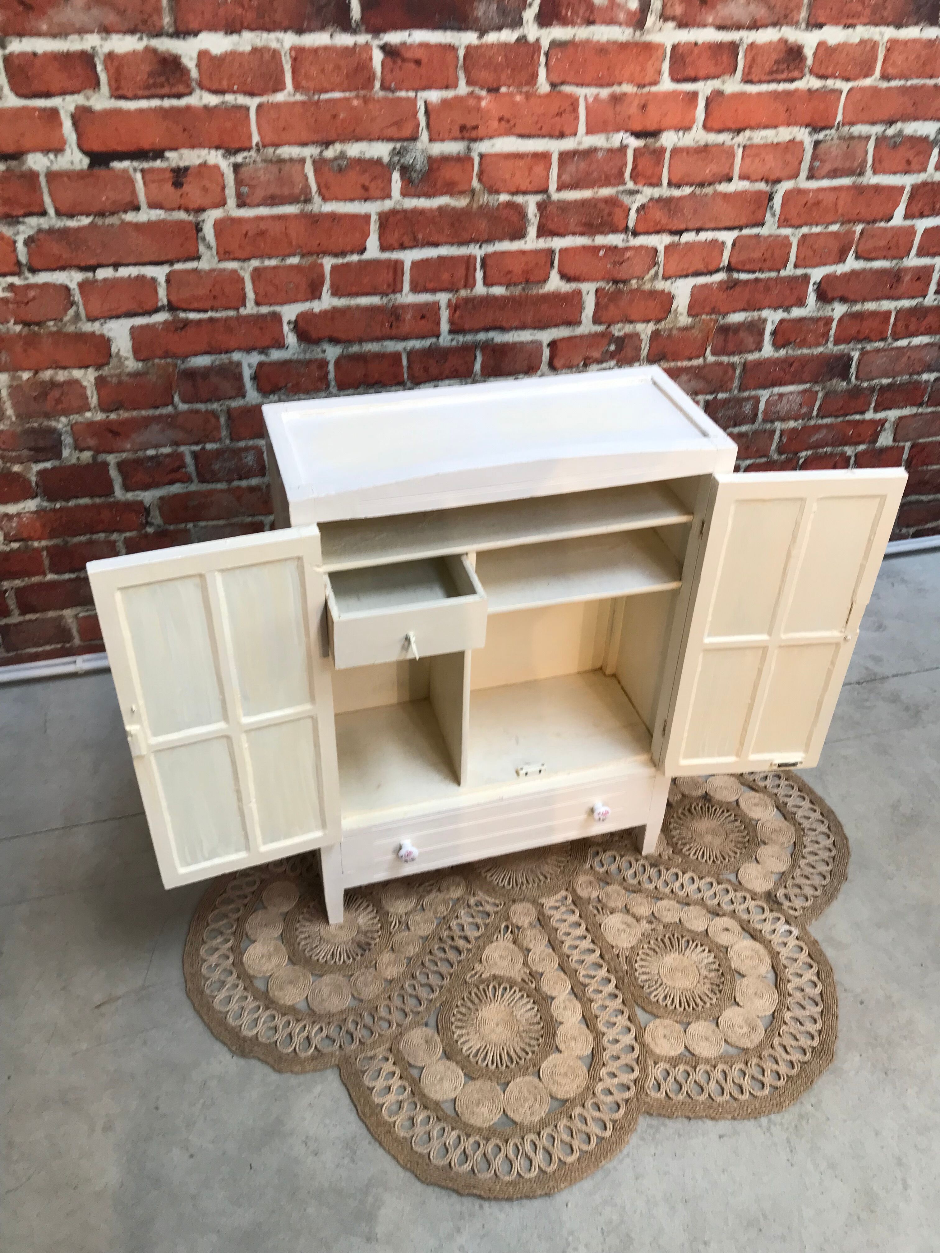 White storage cabinet