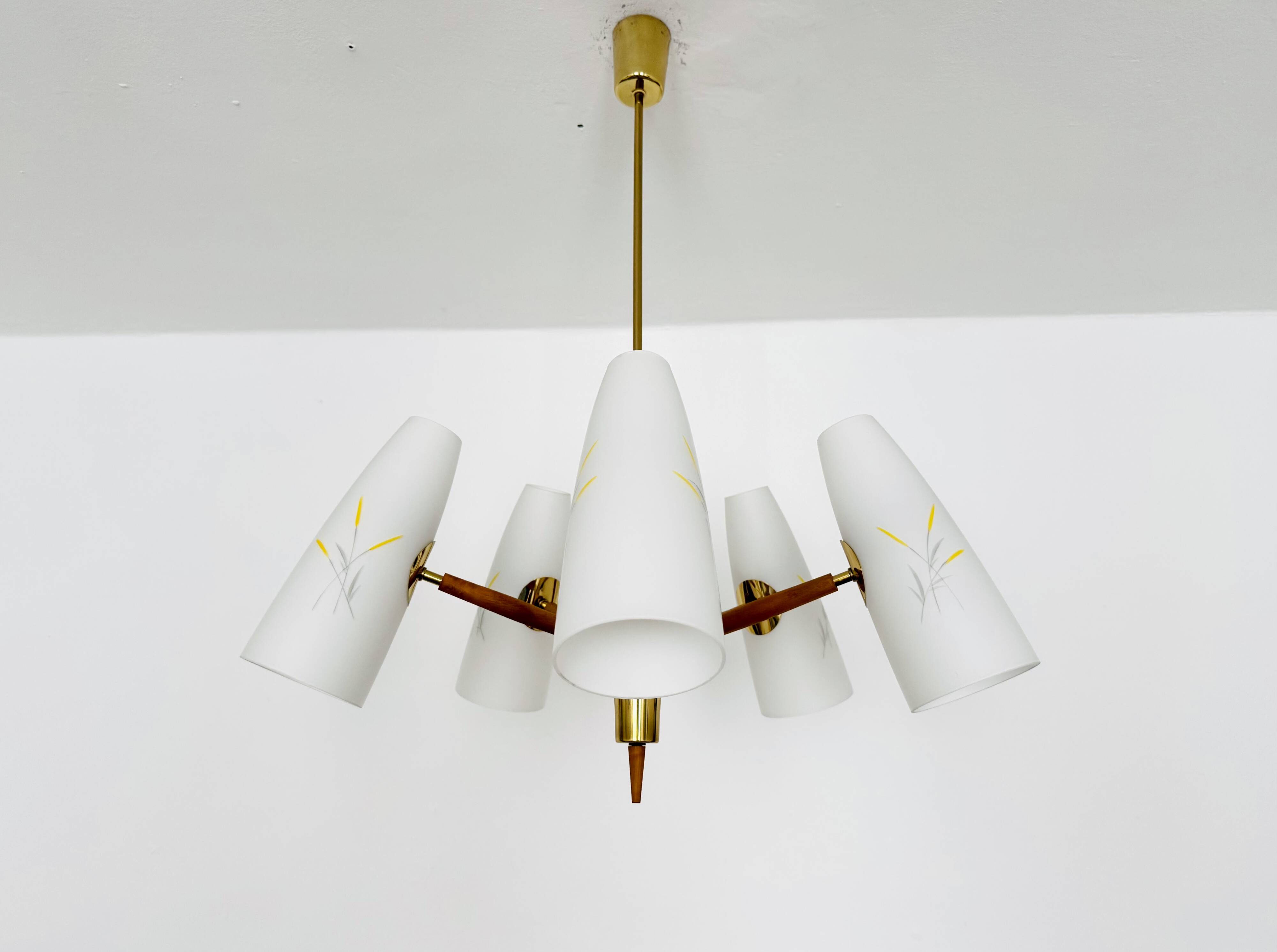 Austrian Brass Chandelier by Rupert Nikoll