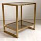 Table basse bout de canapé doré vintage 80's