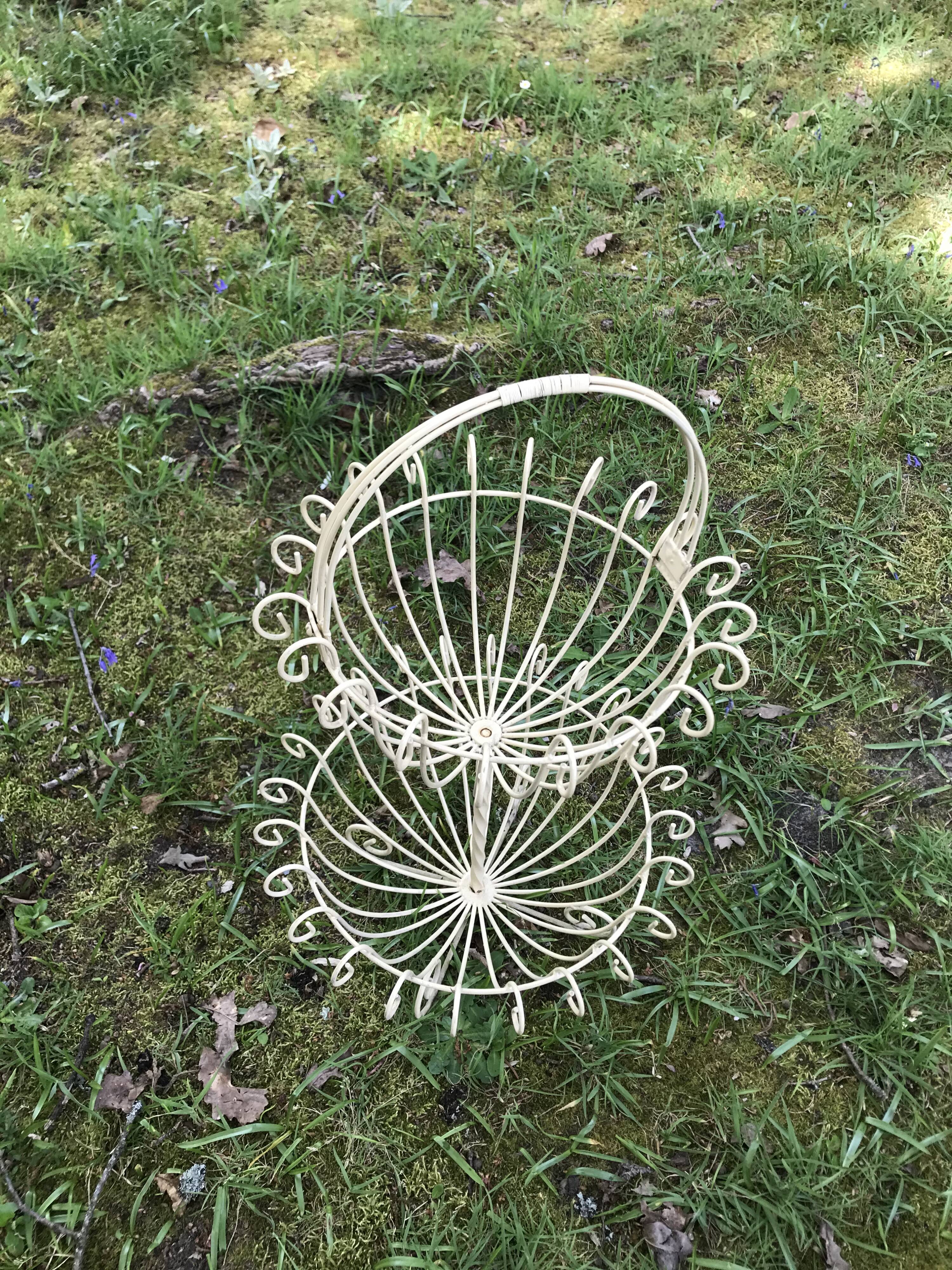 Old iron basket for fruits and vegetables