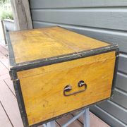 Old wooden advertising trunk Royal rice starch E.Remy & Cie