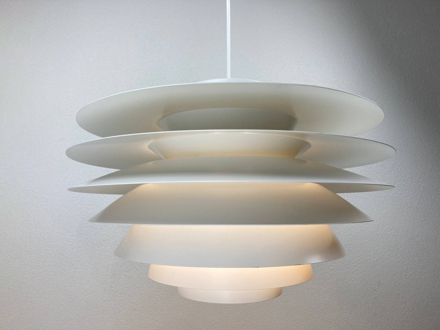 2 Scandinavian Pendant Lights • Verona • Svend Middelboe • Nordisk Solar • 1968