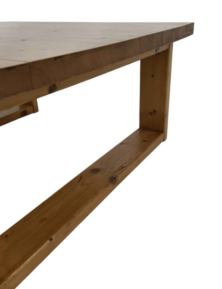 Vintage coffee table pinewood minimalist 1970s design