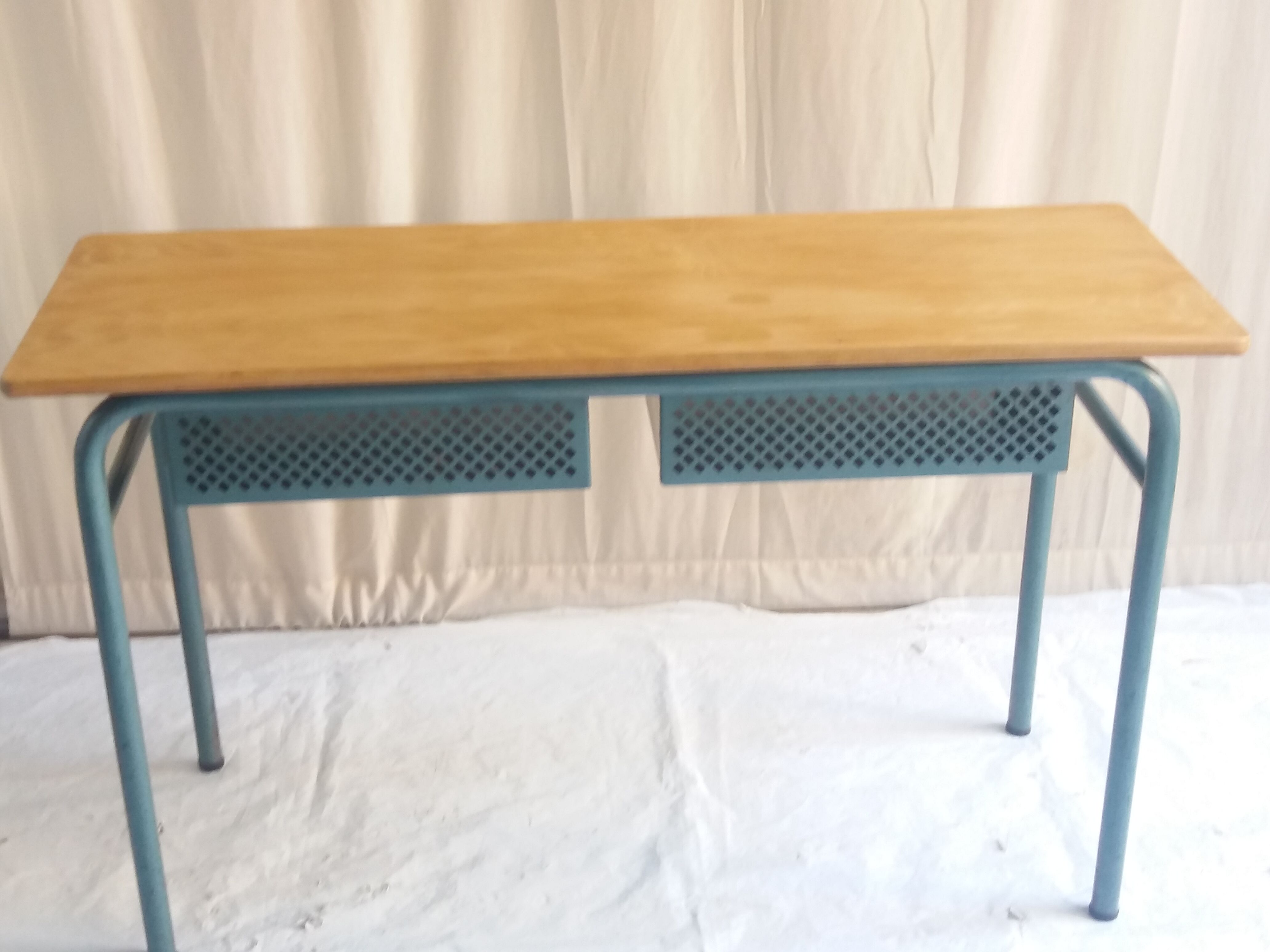 Vintage desk with 2 metal lockers and chair