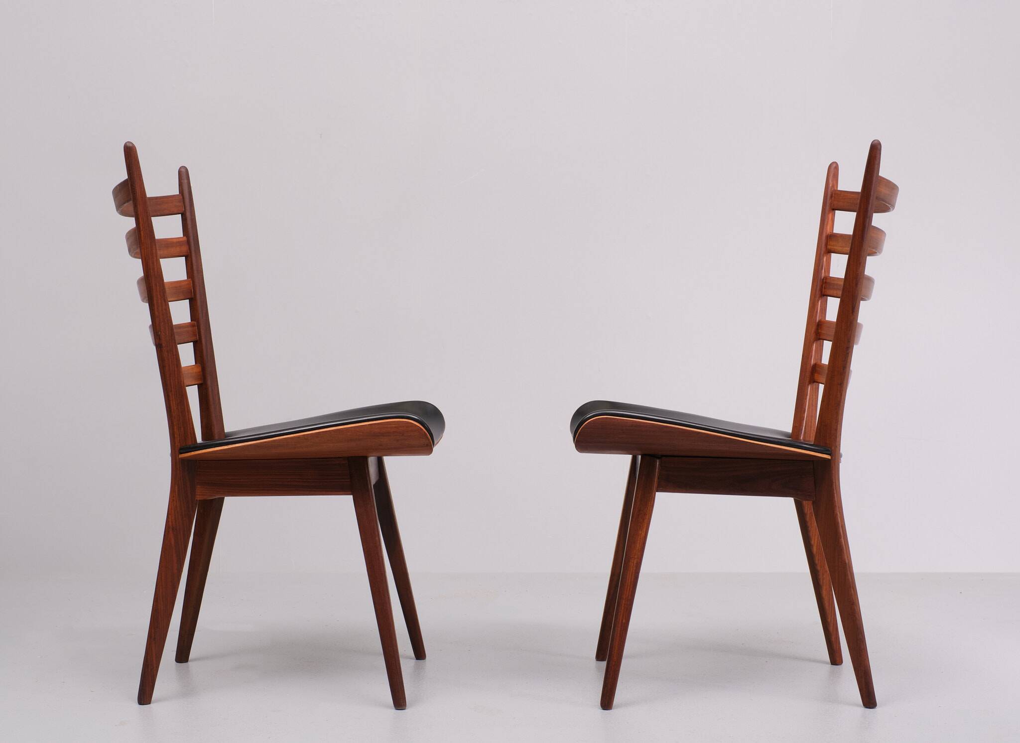 Cees Braakman curved ladder chairs 1950s Holland