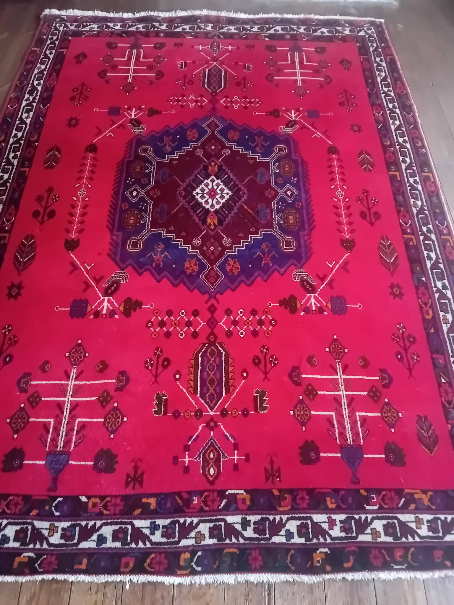 Handmade Persian Hamadan rug 237x169cm