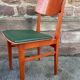 Paire de chaises bistrot vintage simili 1960