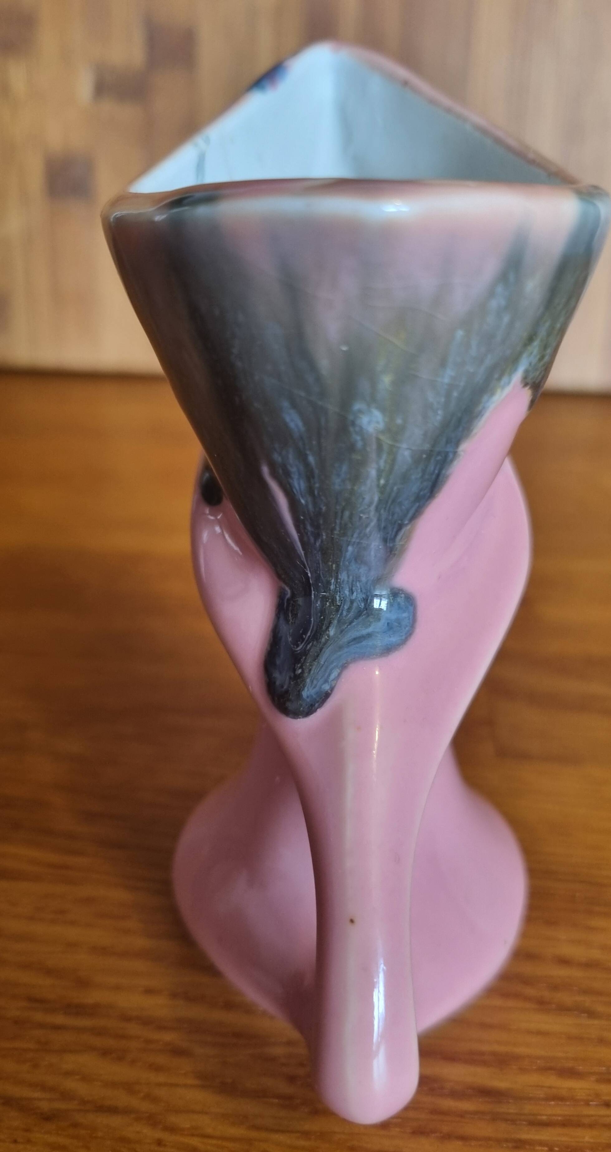 Vase vintage art déco années 50 forme libre